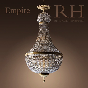 Empire Crystal Chandelier: Elegant Restoration Hardware Design 3D model image 1 