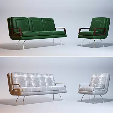  London Sale Sofa & Chair 3D model image 1 