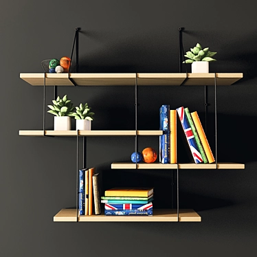 Decorative Shelf Set 3D model image 1 