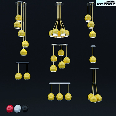 Kemar Suspension Lights: Stylish and Versatile 3D model image 1 