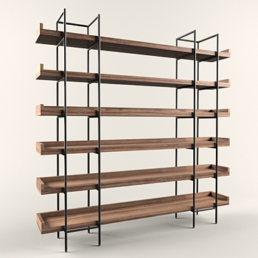 Beckett 6 Tier Floating Shelf 3D model image 1 