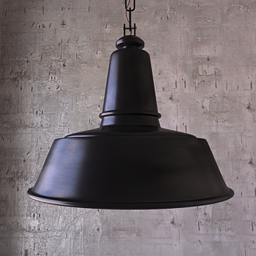 Title: Modern Black Loft Lamp 3D model image 1 