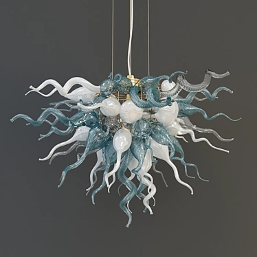 Lulu Handblown Glass Chandelier 3D model image 1 