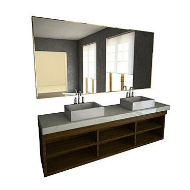 Modern Ceramic Wash Basin 3D model image 1 