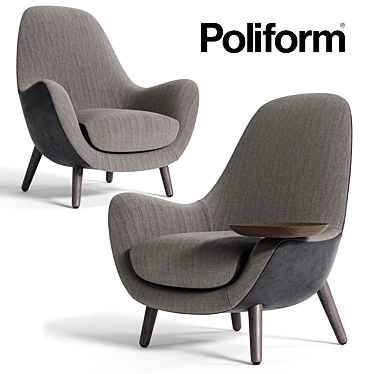 Poliform Mad King Armchair | Modern Design, Vray Compatibility 3D model image 1 