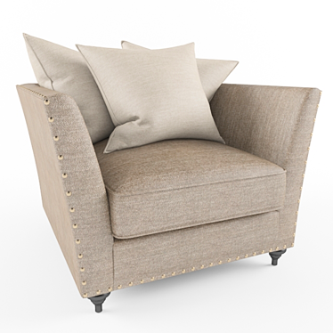 Elegant Jacquelin Armchair 3D model image 1 