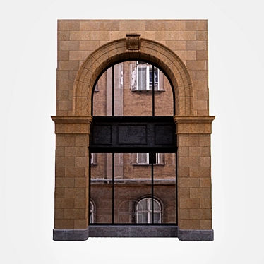 Graceful Arch Window | Timeless Elegance 3D model image 1 