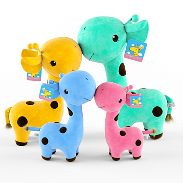 Giraffe Plush Toy: Realistic Design 3D model image 1 