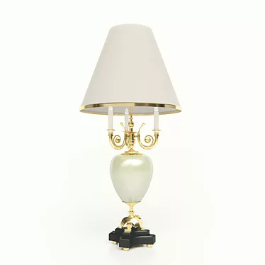 Elegant Gold-accented Classic Lamp 3D model image 1 