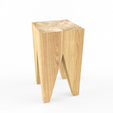 Rustic Mini Log Table 3D model image 1 