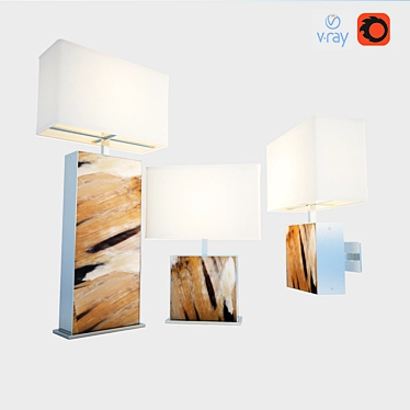 Elegant Freya Lamp Collection 3D model image 1 