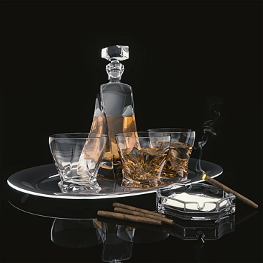 Sapphire Decanter Set: Eichholtz 3D model image 1 