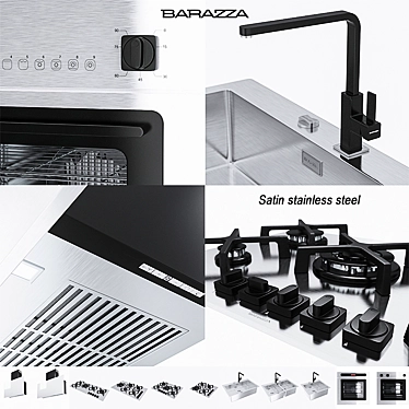 Satin Stainless Steel Barazza Collection 3D model image 1 