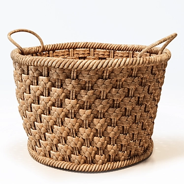 Versatile Wicker Basket - Handcrafted and Functional 3D model image 1 