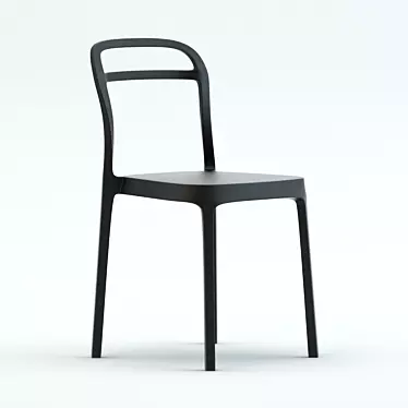Sleek Tugo Black Chair 3D model image 1 