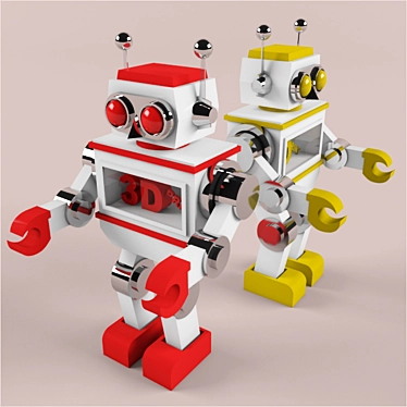 Playful Robot Toy | OBJ Format 3D model image 1 