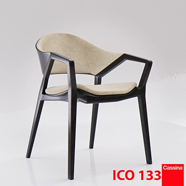 Compact Cassina ICO 133: Sleek & Functional 3D model image 1 