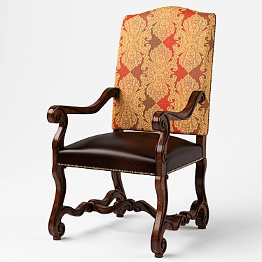 Comfortable Perdonato Arm Chair: Cordova Finish 3D model image 1 
