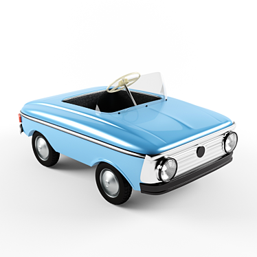 Retro USSR Pedal Car 3D model image 1 