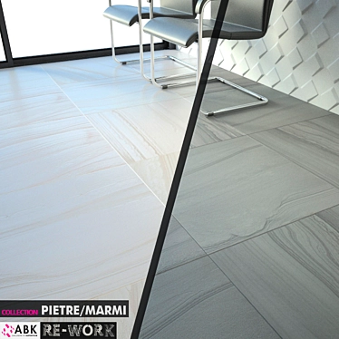 ABK Collection Re-Work Single 2 Grey White Tiles 3D model image 1 