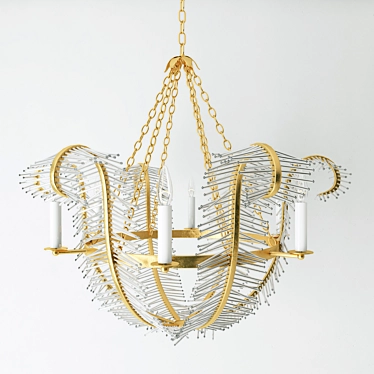 Handcrafted Crystal Chandelier: Visual Comfort 3D model image 1 