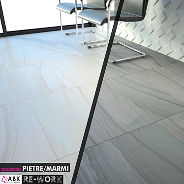 ABK Pietre Marmi Re-Work Single 2 Grey White Set 06 3D model image 1 