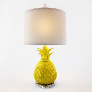 Bright Yellow Pineapple Table Lamp 3D model image 1 