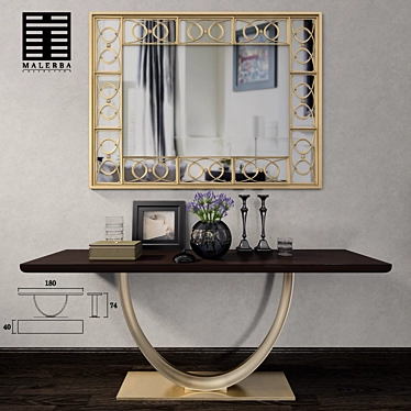 Italian Console: Malerba Fashion Affair FA303 3D model image 1 