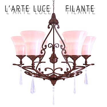 Elegant Filante Chandelier 3D model image 1 