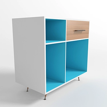 Modern Blue Sky Cabinet 3D model image 1 