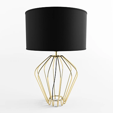 Modern Metal Wire Table Lamp 3D model image 1 