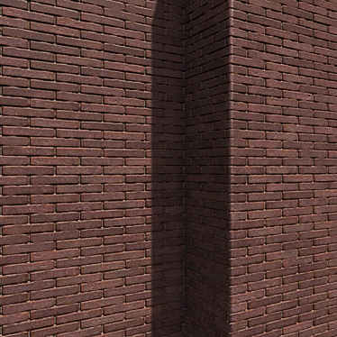 HD Brick Wall Texture 3D model image 1 