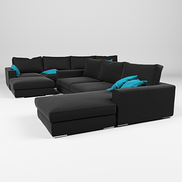 Corona Corner Sofa Set 3D model image 1 