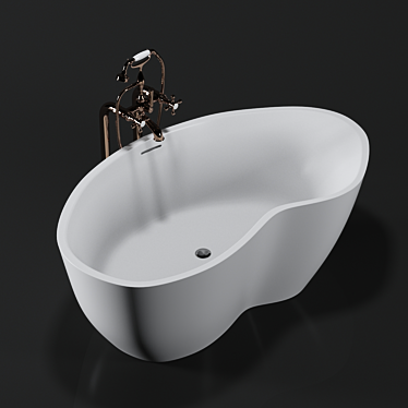 Stylish Freestanding Bathtub by KASH 3D model image 1 