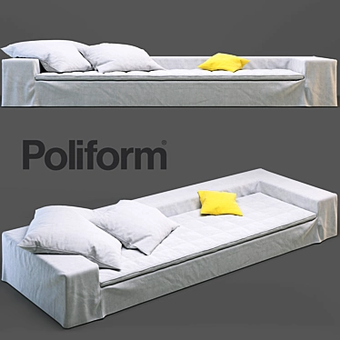 Sleek Comfort: Poliform Airport Sofa 3D model image 1 