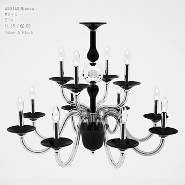 Elegant Crystal Iris Chandelier 3D model image 1 