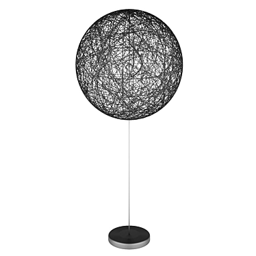 Modern Black Woven Dome Floor Lamp 3D model image 1 