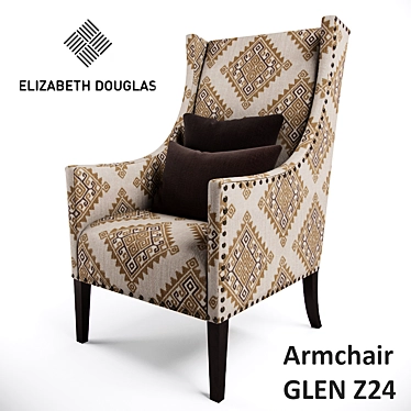 Ethnic Style Accent Chair 3D model image 1 