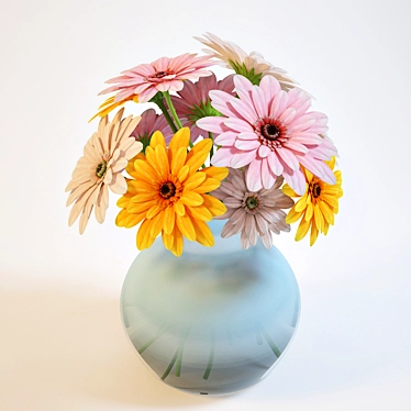 Delicate Gerbera Bouquet 3D model image 1 