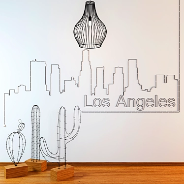 Wire Art Decor 3D model image 1 