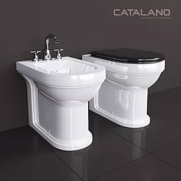 Elegant Canova Royal Bathroom Set 3D model image 1 