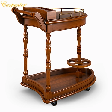 Carpenter Dining Cart - Efficient and Stylish 3D model image 1 