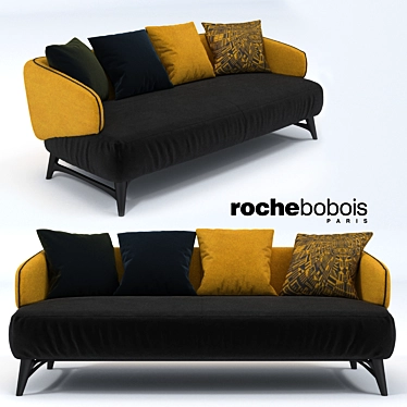 Elegant Aries 2.5-Seat Sofa 3D model image 1 