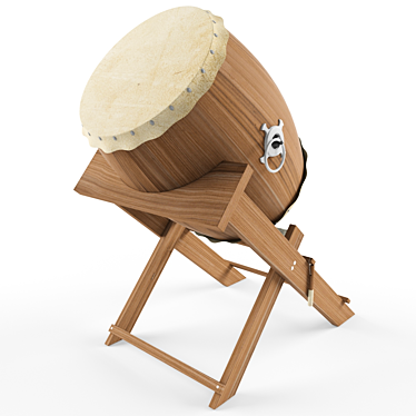 Traditional Taiko Drum 3D model image 1 