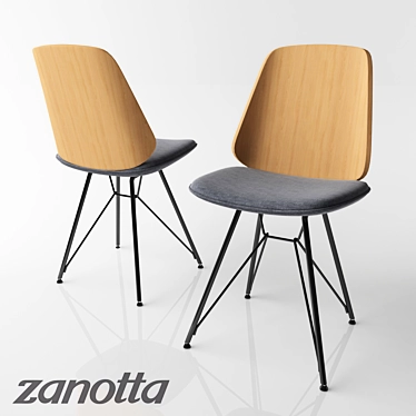 Zanotta June 2056: Sleek and Stylish Chair 3D model image 1 