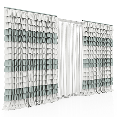 Versatile Drapery Curtain: Practical Design 3D model image 1 