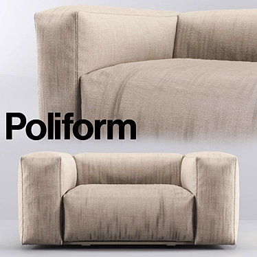 Poliform Bolton: Elegant and Comfortable Armchair 3D model image 1 