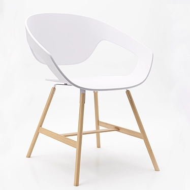 Vad Wood Chair: Modern and Stylish! 3D model image 1 