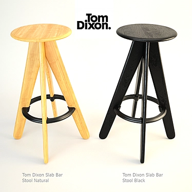 Modern Tom Dixon Natural Bar Stools 3D model image 1 