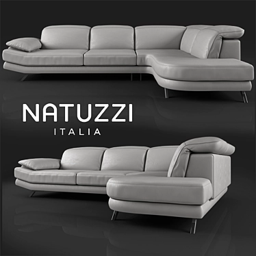 Natuzzi B936 Leather Sofa 3D model image 1 